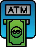 Atm machine Vector Icon Design