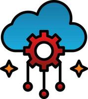Cloud intelligence Vector Icon Design