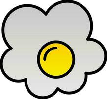 Fried egg Vector Icon Design