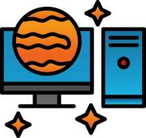 Desktop computer Vector Icon Design