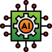 Artificial intelligence Vector Icon Design