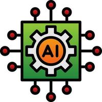 diseño de icono de vector de inteligencia artificial