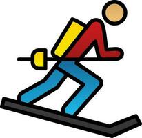 Skiing Vector Icon Design