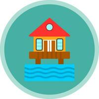 Beach hut Vector Icon Design