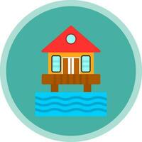 Beach hut Vector Icon Design