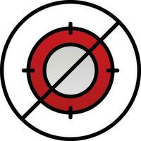 No hunt Vector Icon Design