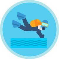 Scuba dive Vector Icon Design