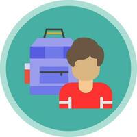 Backpacker Vector Icon Design