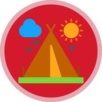 Camping tent Vector Icon Design