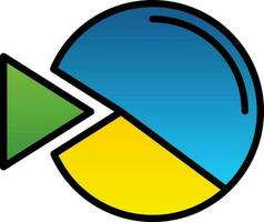 Pie chart Vector Icon Design