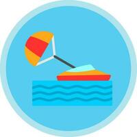 Parasailing Vector Icon Design