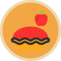 Apple pie Vector Icon Design