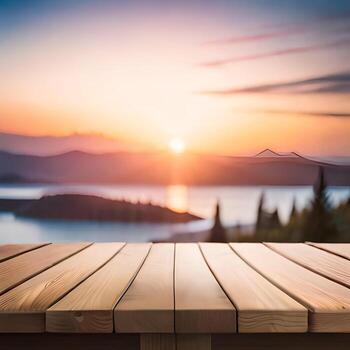 Photo empty wooden table surface with empty space background