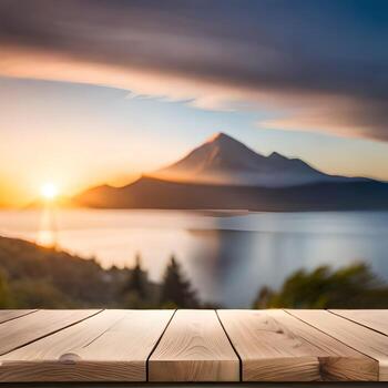 Photo empty wooden table surface with empty space background