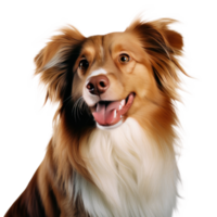 Cute dog portrait isolated. Illustration AI Generative png