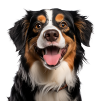 Cute dog portrait isolated. Illustration AI Generative png