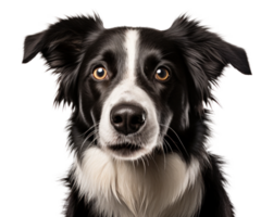 Cute dog portrait isolated. Illustration AI Generative png