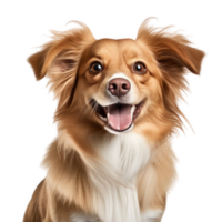 Cute dog portrait isolated. Illustration AI Generative png