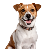 Cute dog portrait isolated. Illustration AI Generative png