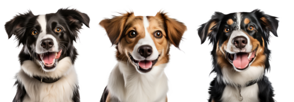 Cute dog portrait isolated. Illustration AI Generative png