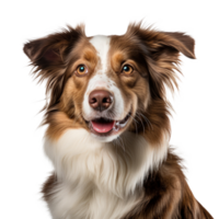 Cute dog portrait isolated. Illustration AI Generative png