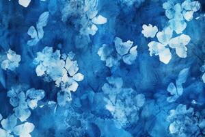 Cyanotype, fabric, background, blue. photo