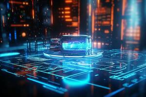 data, analysis, trade, graph, science fiction, future, background. photo