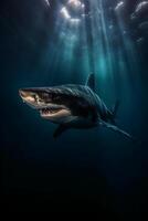 Black shark, eliminating light. photo