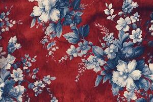 Cyanotype, fabric, background, red. photo