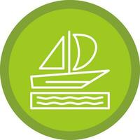 Silboat Vector Icon Design