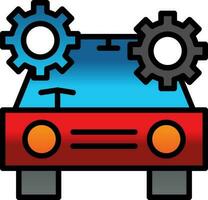 Driverless car Vector Icon Design