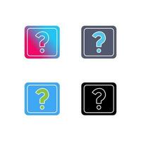 Unique Question Mark Vector Icon