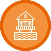 Beach hut Vector Icon Design