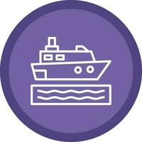 Cruise ship Vector Icon Design