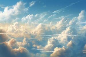 Soft, white clouds drifting overhead. photo