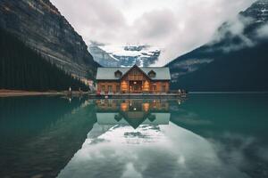 lake and mountain. photo