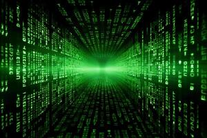 Matrix binary code background. photo