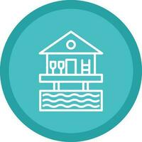 Beach hut Vector Icon Design