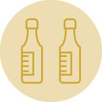 Beer bottles Vector Icon Design