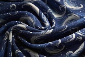 Swirls of lunar dust in varying shades of silver and opalescent white intertwine with celestial constellations. photo