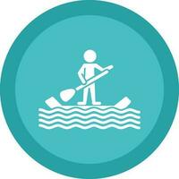 Paddle surf Vector Icon Design