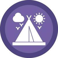 Camping tent Vector Icon Design