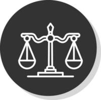 diseño de icono de vector de escala de justicia