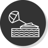 Parasailing Vector Icon Design