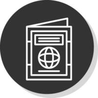 internacional pasaporte vector icono diseño