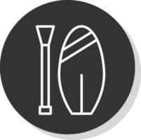 Paddle board Vector Icon Design