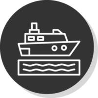 Cruise ship Vector Icon Design