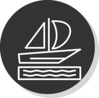 Silboat Vector Icon Design