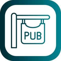 Pub sign Vector Icon Design