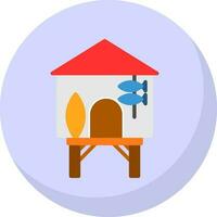 Beach hut Vector Icon Design